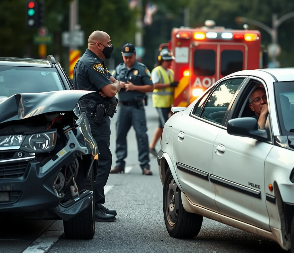 Car accident scene